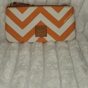 Dooney & Bourke Orange and White Chevron Wrislet